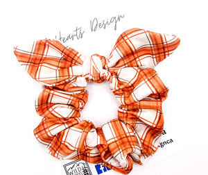 Autumn Plaid Bow Scrunchie