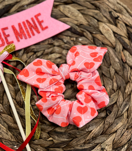 Heart Lollipop Bow Scrunchie